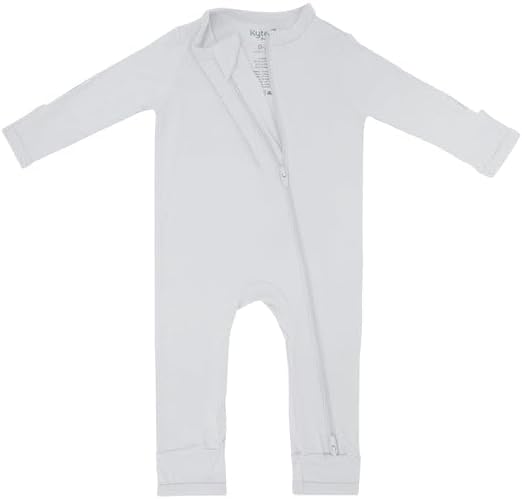 KYTE BABY Unisex Rayon Made From Bamboo Zippered Rompers 0-24 Months