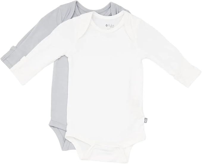 KYTE BABY Rayon made from Bamboo Long Sleeve Baby Bodysuits, 2-Pack