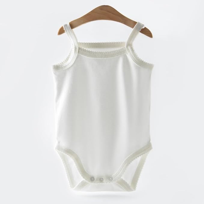 Girls Spaghetti Strap Bodysuit Sleeveless Tank Top Cotton One-Pieces Pack of Summer Baby Clothes Outfit