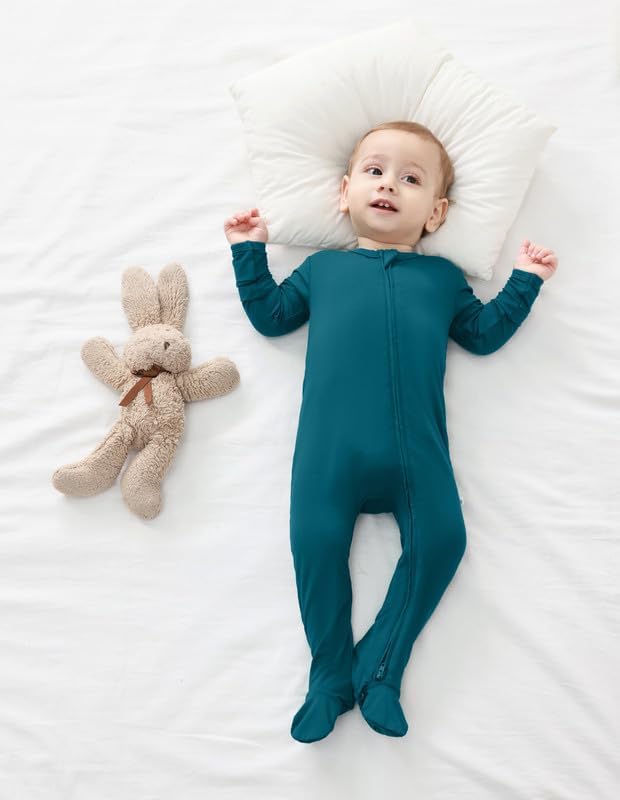 Baby Footie Romper Pajamas Unisex Newborn Infant Pjs Soft Rompers Viscose from Bamboo Sleepwear