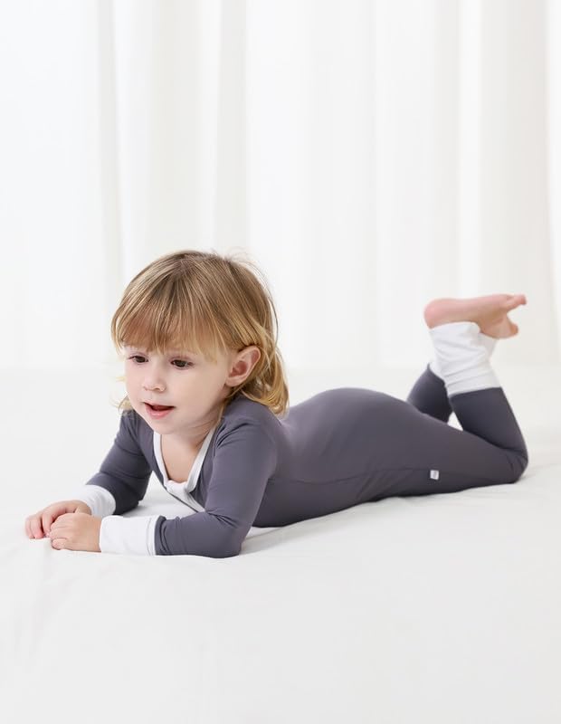 Baby Zippered Rompers Newborn Pajamas Sleepers Long Sleeve Jumpsuits Infant Zipper Romper-Viscose from Bamboo