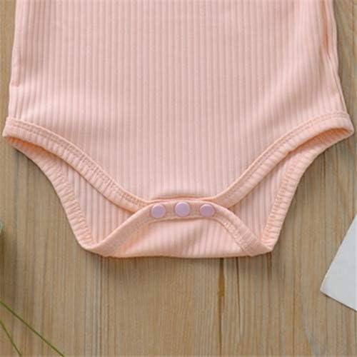 Newborn Infant Baby Girl Solid Ruffle Romper Bodysuit Jumpsuit Casual Clothes One Piece Outfit