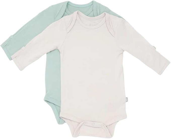 KYTE BABY Rayon made from Bamboo Long Sleeve Baby Bodysuits, 2-Pack
