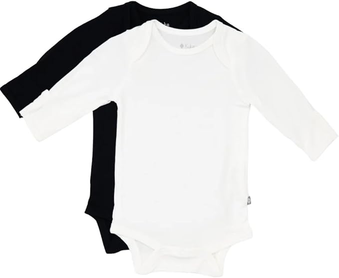 KYTE BABY Rayon made from Bamboo Long Sleeve Baby Bodysuits, 2-Pack