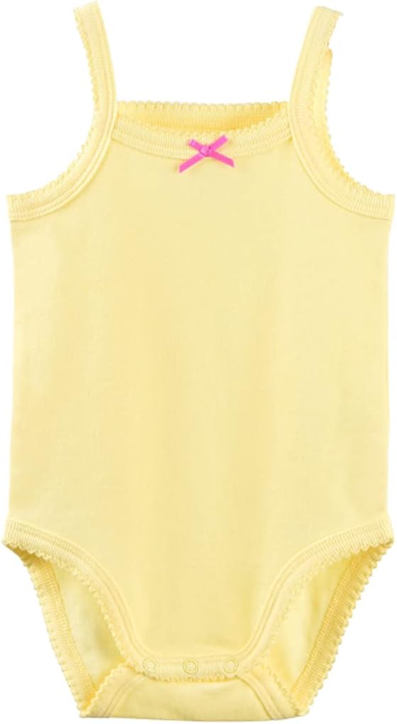 Girls Spaghetti Strap Bodysuit Sleeveless Tank Top Cotton One-Pieces Pack of Summer Baby Clothes Outfit