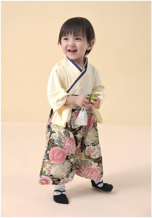 Baby Girl Kimono Romper Japanese Costumes Hakama Coverall Infant Samurai Outfits