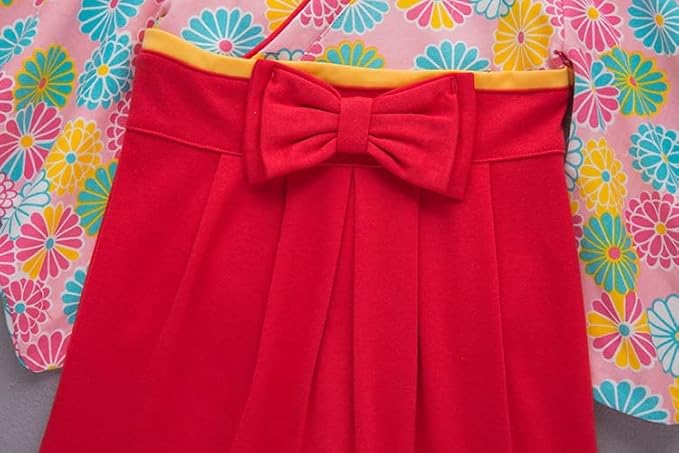 Baby Girl Kimono Romper Japanese Costumes Hakama Coverall Infant Samurai Outfits