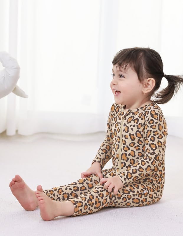 Baby Zippered Rompers Newborn Pajamas Sleepers Long Sleeve Jumpsuits Infant Zipper Romper-Viscose from Bamboo