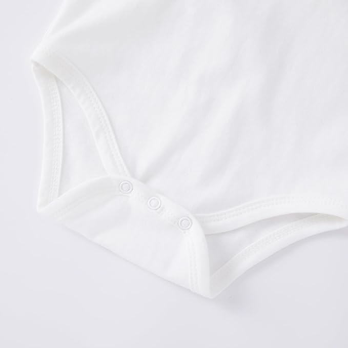 pureborn Baby Romper Bodysuits 2-Pack Unisex Soft Cotton One-Piece Outfit for Infant Boys Girls 0-24 Months