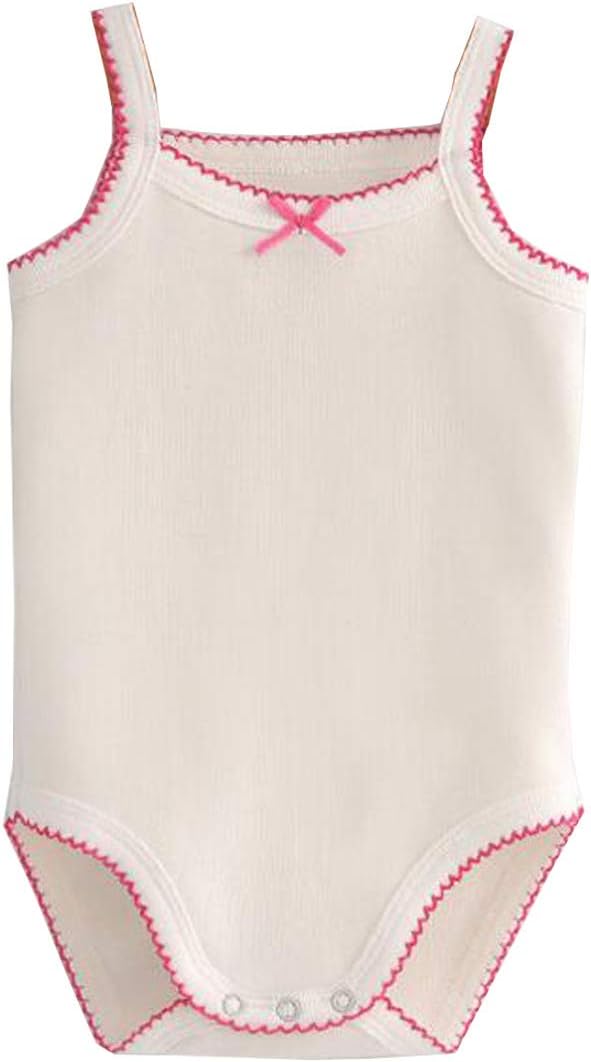 Girls Spaghetti Strap Bodysuit Sleeveless Tank Top Cotton One-Pieces Pack of Summer Baby Clothes Outfit