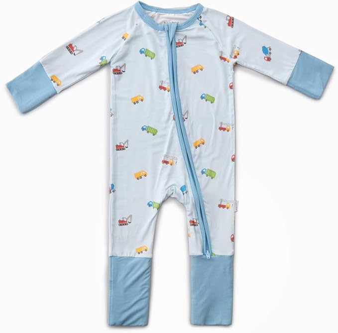 Bamboo Little Ultra-Soft Convertible Baby Romper - Gender Neutral Infant Clothes with 2-Way Zipper, Footless Sleepwear