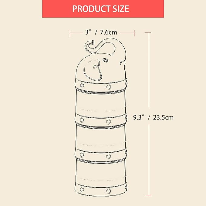 Baby Milk Powder Formula Dispenser, Stackable Formula Dispenser Container Mixie Bottle for Travel, Large Capacity Formula Holder and Snack Storage, Non-Spill, Powder Leakage Free, BPA Free (Pink)