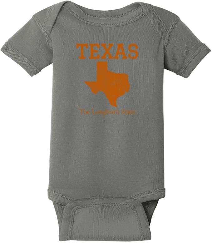 U.S. Custom Tees Texas Baby One Piece – The Longhorn State Baby Bodysuit – Texas Style Infant Romper – Texas Baby Outfit Gift