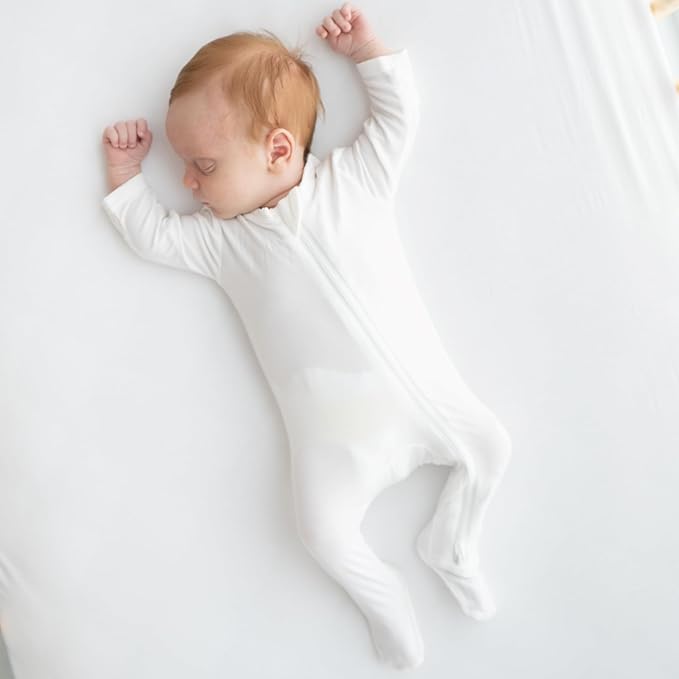 KYTE BABY Unisex Rayon Made From Bamboo Zippered Rompers 0-24 Months