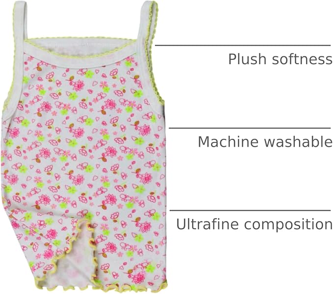 ToBeInStyle Girl's 4 Pack Ruffle Hem Spaghetti Strap Tank Tops