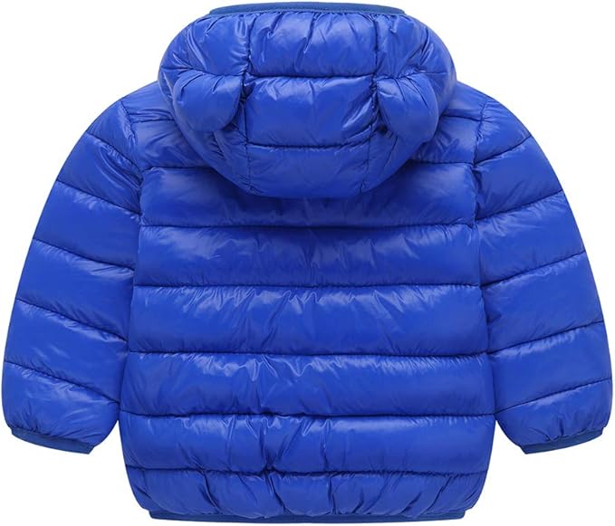 Winter Down Coats for Kids Baby Boys Girls Light Puffer Padded Jacket Bear Hoods Infant Outerwear