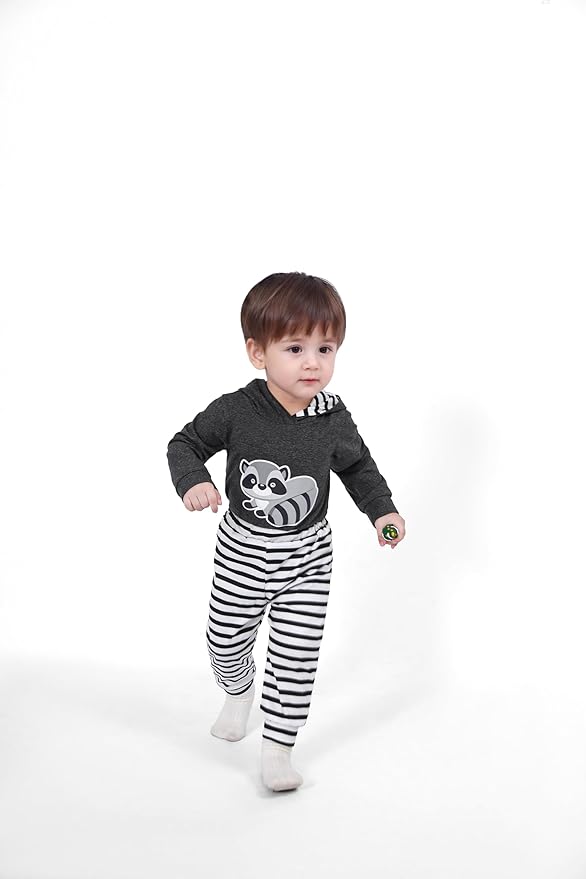 Baby Clothes Boy Newborn Outfits Animal Print Long Sleeve Romper and Pants 2PCS Fall Winter Infant Clothing Set