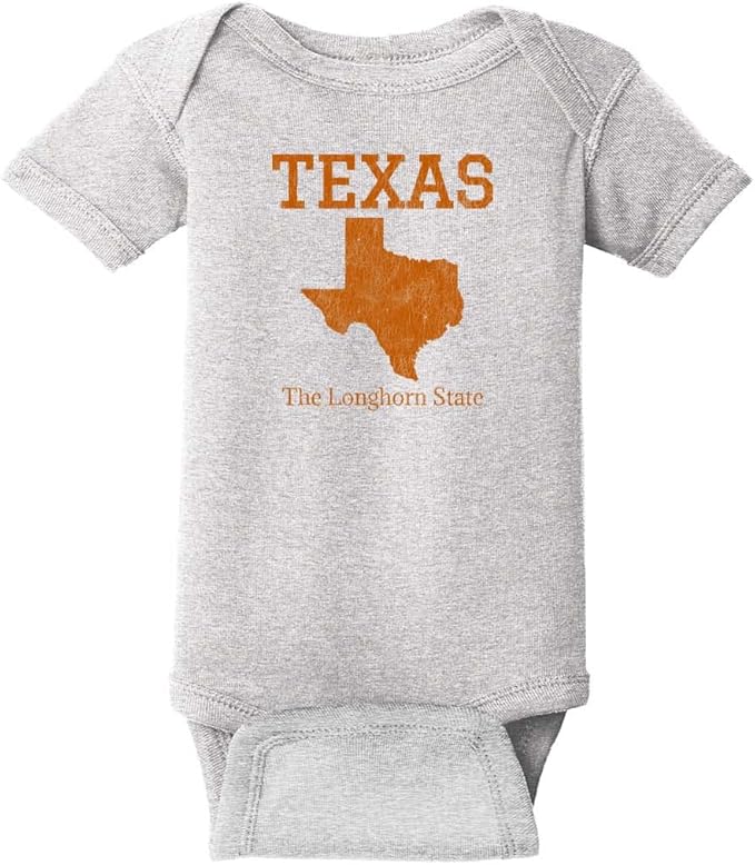 U.S. Custom Tees Texas Baby One Piece – The Longhorn State Baby Bodysuit – Texas Style Infant Romper – Texas Baby Outfit Gift