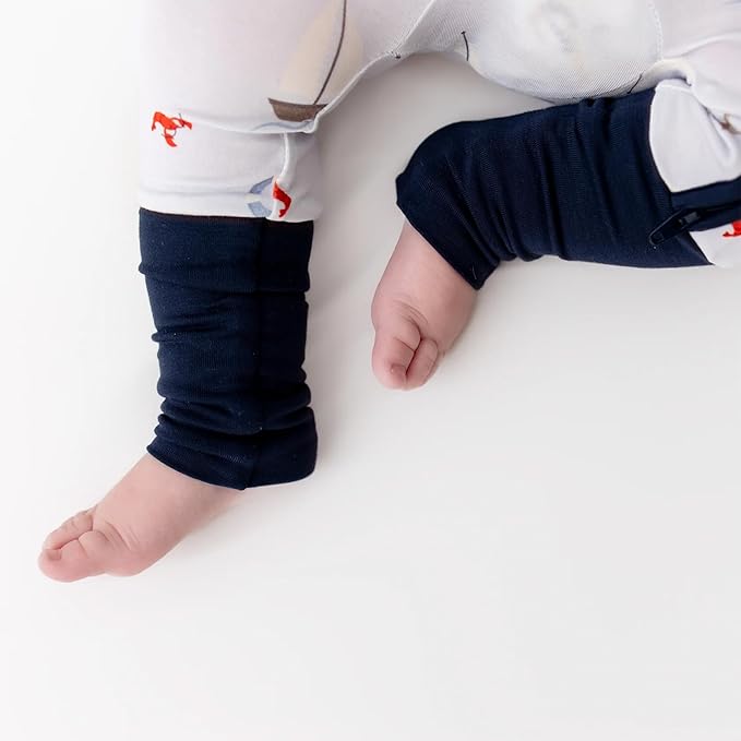 Bamboo Little Ultra-Soft Convertible Baby Romper - Gender Neutral Infant Clothes with 2-Way Zipper, Footless Sleepwear