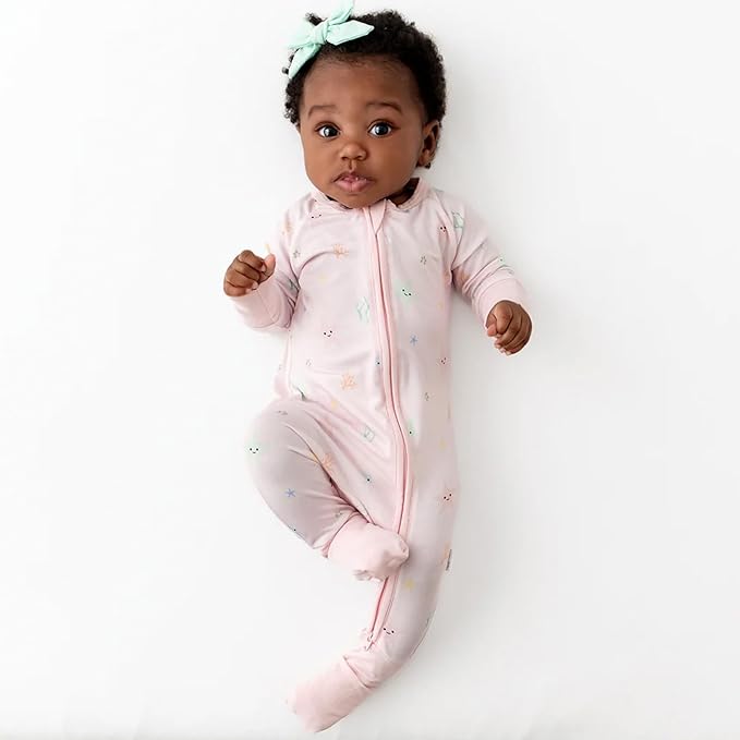 Bamboo Little Ultra-Soft Convertible Baby Romper - Gender Neutral Infant Clothes with 2-Way Zipper, Footless Sleepwear