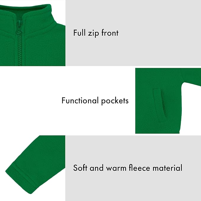 Creative Knitwear College Baby Polar Fleece Jacket-Team Logo, Multiple Colors, for Boys & Girls (12 Mos-8 Yrs)