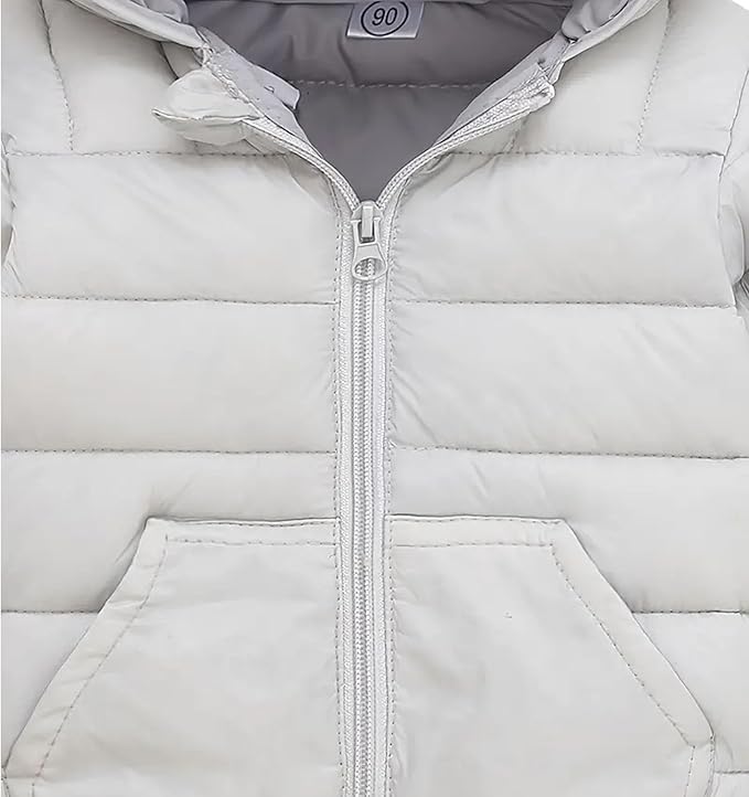 Toddler Winter Coats Puffer Padded Jacket Baby Boys Girls Bear Hoods Down Jacket Light Weight Infant Outerwear