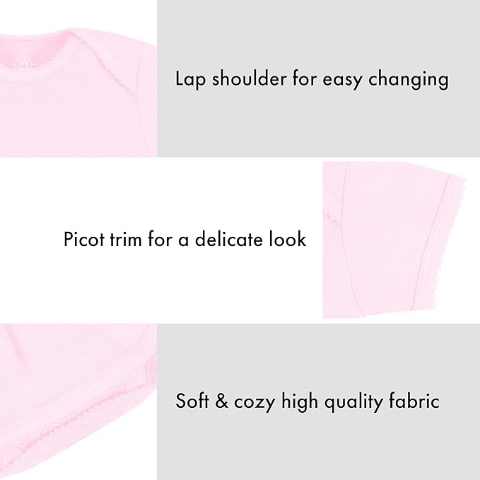 Creative Knitwear College Baby Picot Bodysuit Dress - Team Logo, Multiple Colors, for Baby Girls (0-24 Months)