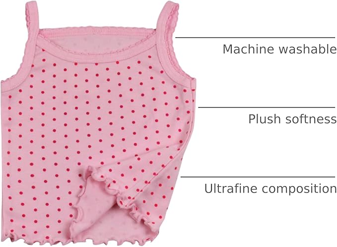 ToBeInStyle Girl's 4 Pack Ruffle Hem Spaghetti Strap Tank Tops