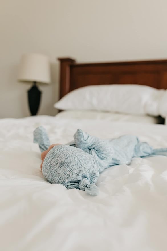 Copper Pearl Baby Gown - Knotted Newborn Sleepers for Baby Boy and Girl, Soft Stretchy Long Sleeve Infant Gowns with Bottom Tie and Hand Mittens, Perfect Hospital Coming Home Outfit (Lennon)