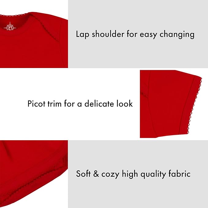 Creative Knitwear College Baby Picot Bodysuit Dress - Team Logo, Multiple Colors, for Baby Girls (0-24 Months)