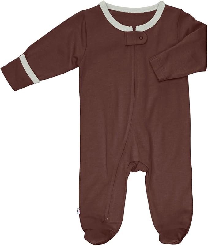 Babysoy Zipper Footies - Baby Footed Pajamas Sleeper Solid Star Colors 0-18 Months