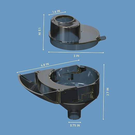 Baby Formula Dispenser Replacement Funnel Compatible with Baby Brezza Formula Pro Advanced and Pro Advanced WiFi Models ONLY, Replacement Funnel & Cover, NOT Fit Formula Pro MINI Mixer Machine, 2-Set