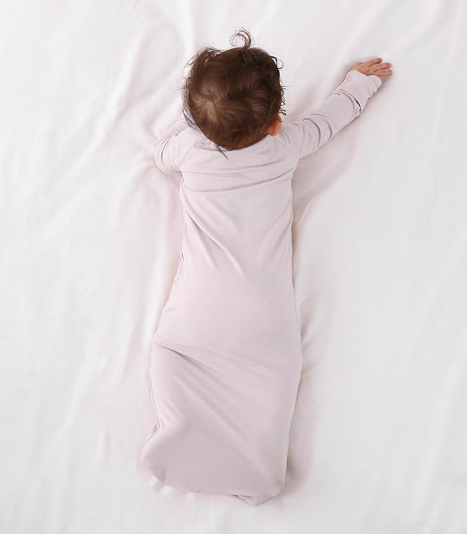 Baby Sleeper Gown Viscose from Bamboo Newborn Nightgowns Unisex Long Sleeve Sleep Sack
