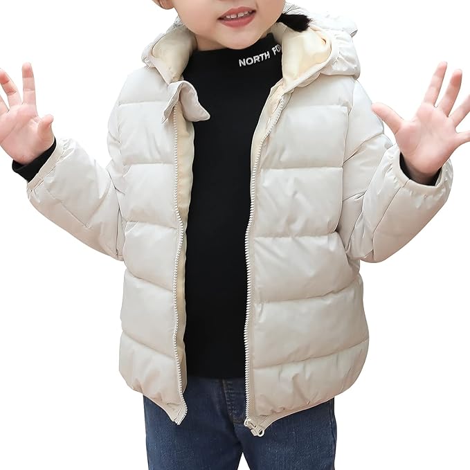 Winter Down Coats for Kids Baby Boys Girls Light Puffer Padded Jacket Bear Hoods Infant Outerwear