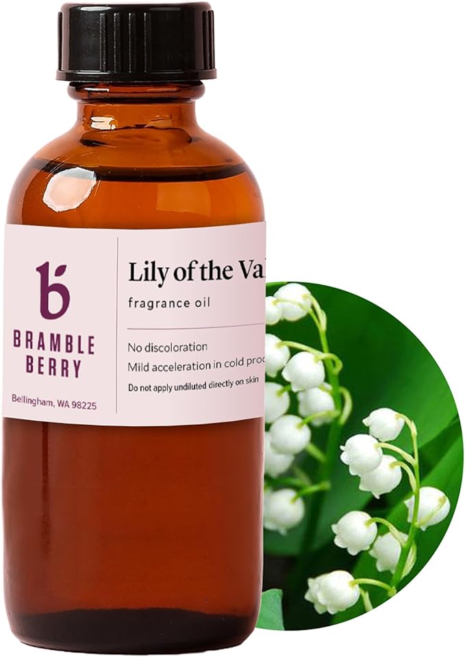 Bramble Berry Lily of The Valley Fragrance Oil 2 oz | Delicate Floral Scent for Soap Making, Candles, Perfume & Bath Bombs | Skin Safe, Vegan, Paraben & Phthalate Free, DIY Craft Essential