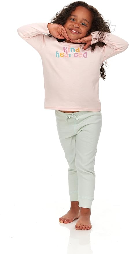 Cudlie 5-Pack Infant/Toddler Girl Long Sleeve Shirt - Basic Baby Tees, Blouses, Tops - Solid Print & Ruffled Tshirts