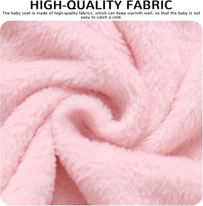 Baby Girl Winter Fleece Coat Toddler Boy Jacket Infant With Hood Warm Outerwear