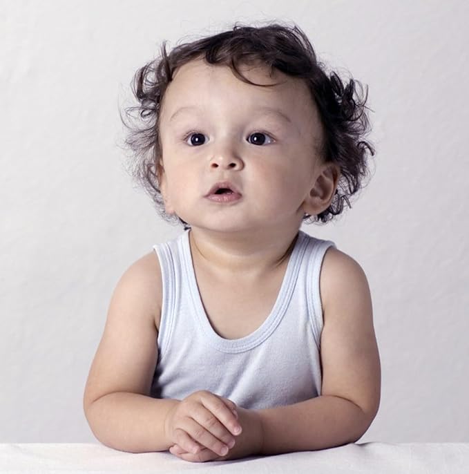 Newborn Baby Sleeveless Pack of 6 Tank Tops 100% Cotton Shirts, Short Sleeve Tees 0-24 Months Boys, Girls, Unisex