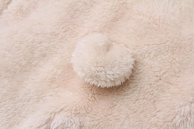 Baby Furry Jumpsuit Infant Bear Onesies Zipper Long Sleeve One-Piece Romper Hoodie Baby Outwear Snowsuit