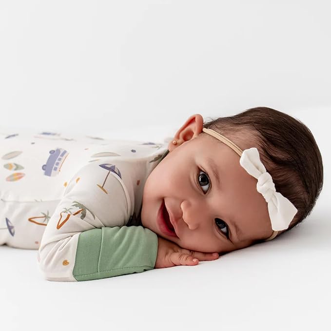 Bamboo Little Ultra-Soft Convertible Baby Romper - Gender Neutral Infant Clothes with 2-Way Zipper, Footless Sleepwear