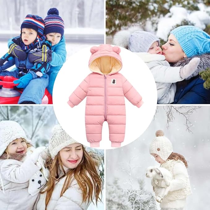 Ohrwurm Baby Snowsuit Winter Coat Fleece Lining Warm Hoodie Romper Puffer Jacket