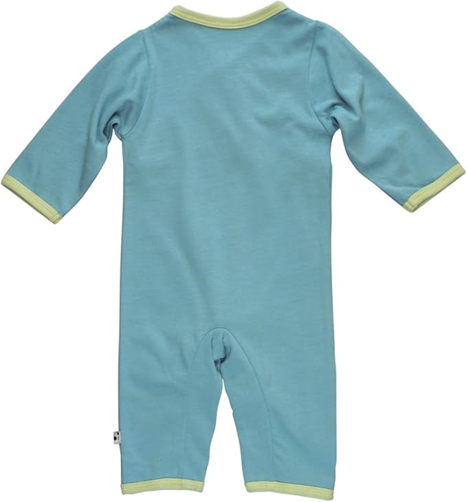 Babysoy Newborn Baby Unisex Kimono Side Snap Long Sleeve Onepiece Romper Coverall