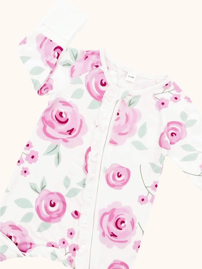 Bow Dream Baby Girl Romper Jumpsuit Bamboo Rayon Baby Clothes Boys & 2 Way Zipper Outfit Baby Clothes for Girls