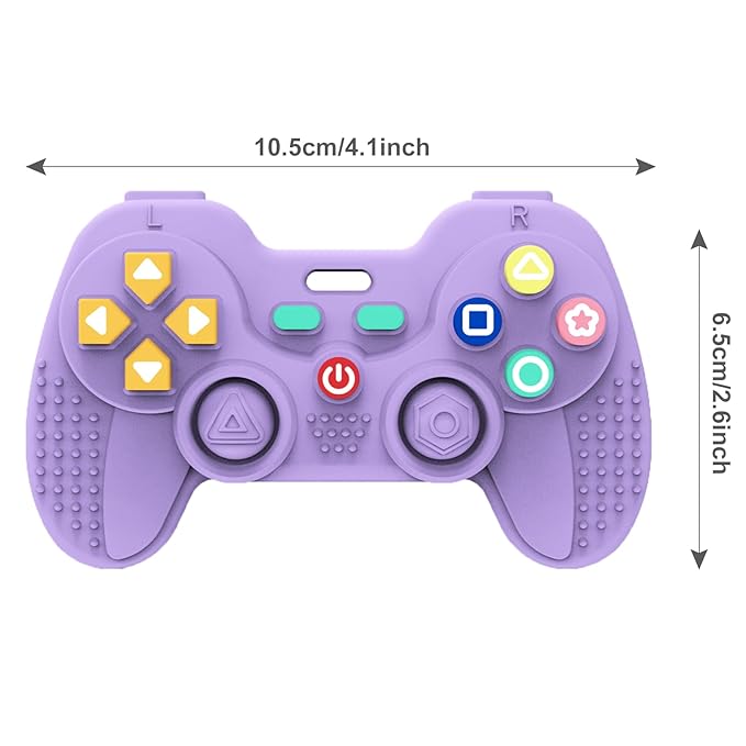 1Pack Silicone Teethers for 6-12 Months Old, Teething Toys for 0-6 Months Old, Remote Teether for Baby, Sensory Toys for Babies & Toddlers, Unisex Gifts