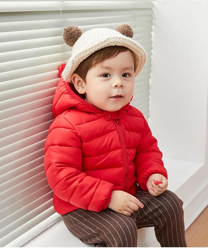 UPlee 3M - 3T Baby Girls Boys Winter Coats for Toddlers Lightweight Puffer Jacket Kids Down Alternative Outerwear