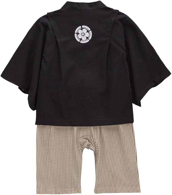 Baby Boy Kimono Romper Suit Japanese Costumes Infant Cotton Samurai Outfits
