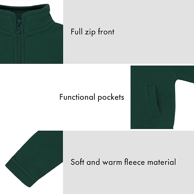 Creative Knitwear College Baby Polar Fleece Jacket-Team Logo, Multiple Colors, for Boys & Girls (12 Mos-8 Yrs)