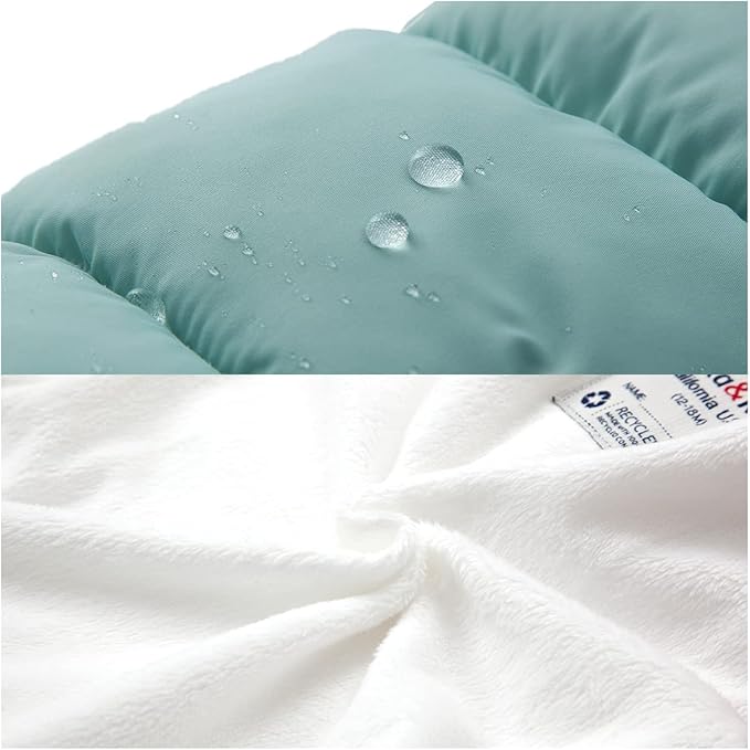 Rokka&Rolla Baby Girls' Water-Resistant Puffer Jacket Hooded Winter Coat with Soft Mini Fur Lining for Newborn Infant Toddler