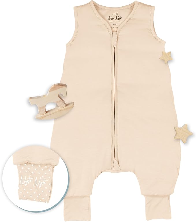 Nyte Nyte Baby - Sleeveless Soft Baby & Toddler Sleeping Sack, Breathable with Adjustable Feet Cuffs & Anti-Slip Grip