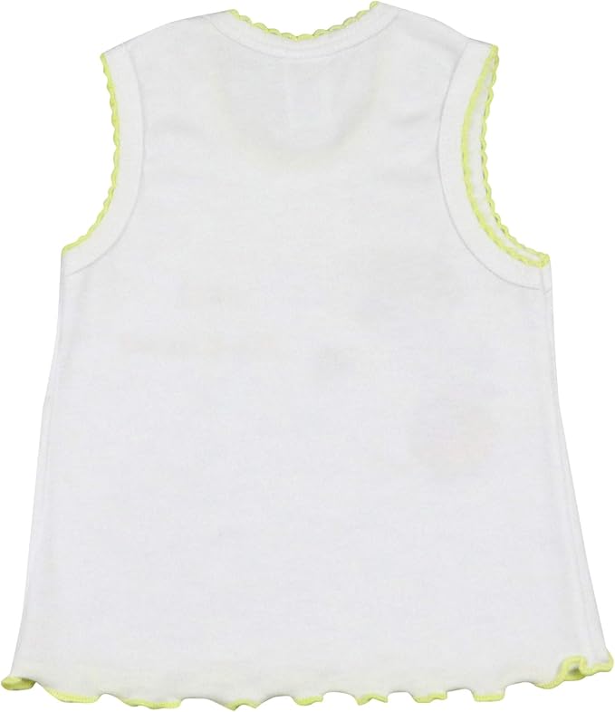 ToBeInStyle Girl's 4 Pack Ruffle Hem Cotton Tank Tops